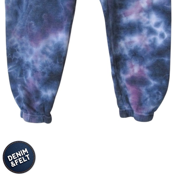 AVIATOR NATION Women’s HAND DYED SWEATPANTS | BLUE/PURPLE TIE DYE | PRELOVED💜 - Picture 6 of 11